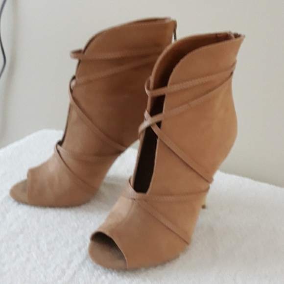 beige booties - Picture 1 of 8